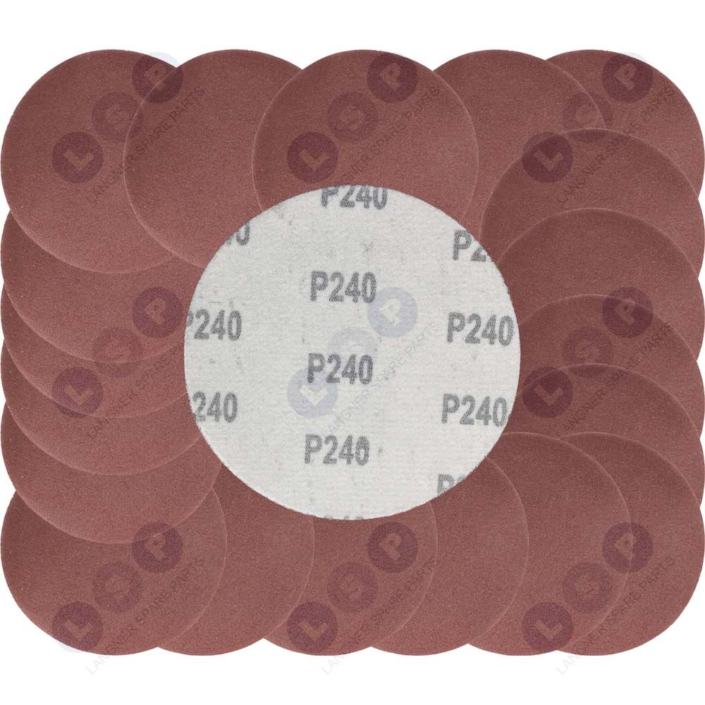 Brúsny papier, kotúče na suchý zips 125 mm pre uhlovú brúsku P240, 20 ks
